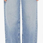 NWOT MOTHER The Dodger Skimp High Waist Cuffed Hem Wide Leg Jeans Leap of Faith Blue Size 26 Photo 0