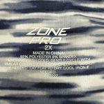 Zone Pro  2X Womens Blue & White Abstract Print Leggings With Pocket Stretchy Photo 3