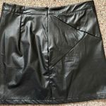 SheIn Black Faux Leather Skirt Photo 1