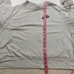 Nike  Gray Cropped Crewneck Sweatshirt Women’s Small | Logo Pullover Photo 3