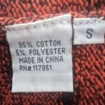 Haiku Sweater Womens Size S Orange Black Marled Knit Crochet Accents Square Neck Photo 6