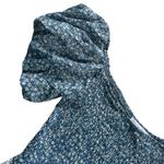 Petal and Pup  Smocked Tiered Puff Sleeve Floral Blue White Mini Dress Size 8 Photo 4