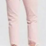 Mossimo Supply Co Mossimo Boyfriend Distressed Crop Pink Jeans Photo 1