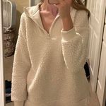 Aerie white/cream fleece quarter zip sweatshirt Photo 4