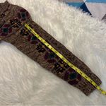 Vintage Pasta V Neck Geometric Print Grandpa Sweater Women’s Size Medium Brown Photo 9