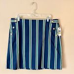Nautica  | Navy Blue Striped Mini Skirt Sz 14 Photo 0