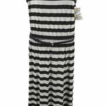 Fever Striped Maxi Dress, Gray, Black, Large Photo 0