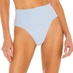 l*space NEW L* Desi Bikini Bottoms Size Extra Small Baby Blue Textured Stripe NWOT Photo 0