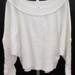 Free People Women's White  Slouchy Sweater Photo 0