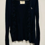 Abercrombie & Fitch navy Ruffled Cardigan Size medium! Photo 0