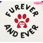 Skechers BOBS Furever Raglan Royal Ivory Paw Print Animal Dog Cat Baseball Tee Photo 4