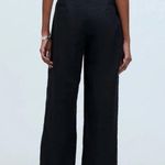 Madewell  The Harlow Wide Leg in 100% Linen Pant Black Size 8 Petite Photo 1