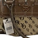XOXO  Women's Satchel‎ Handbag Dark Cognac with Heart Charm Photo 8