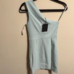 Michael Costello NWT x REVOLVE Ava Dress One Shoulder in Ice Blue- Size Small Photo 4