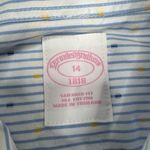 Brooks Brothers  Womens Striped Funfetti Tie Neck Button Down Blouse Size 14 Photo 6