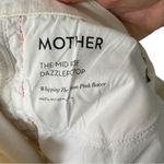 MOTHER The Mid Rise 28 Dazzler Crop in Whipping The Cream Pink Racer Red Photo 9