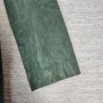 Kenar Green Leather Belted Trench Coat Womens 8 Jacket Liquid Embossed Photo 14