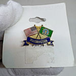 Washington & American Flag Collector's Ed. Lapel Hat Pin LW Bristol Classics Vtg Photo 2