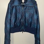 Maeve Blue Bomber Jacket with Structured Design Photo 8