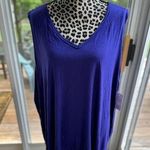 Nine West Essential V-Neck Tank Size 4X Purple Rayon Spandex NEW Women’s Photo 0