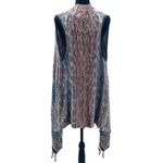 Style & Co . Womens Open Front Fringe Asymmetrical Poncho Multicolor Size Medium‎ Photo 3