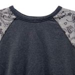 Johnny Was  Floral Wanders Bishop Sleeve Sweatshirt Gray Small Photo 3