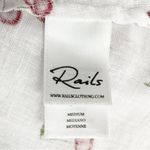 Rails  Linen Tie-Front August Sun Dress in White & Red Cherries Print Size Medium Photo 14