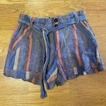 Current Air  Coastal Linen Striped Granola Beach Vacation Preppy Shorts S Photo 0