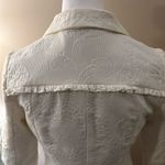 Beth Bowles White/ Ivory Floral Textured Button Blazer Size 8 White Photo 3