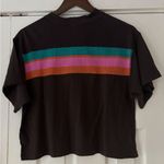 Free People  Multicolor Striped Short Sleeve Tee XS Photo 2