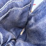 Coach Signature C Monogram Wristlet Pouch Navy Blue White Cosmetic Clutch Photo 5