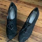 Adrienne Vittadini Black Heeled Booties with Laces Photo 0