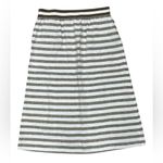 J. Jill Brown and White Striped Linen Midi Skirt Size undefined Photo 1