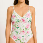 Jordan Emme  Floral One Piece Swimsuit High Waist Tummy‎ Control Size S Photo 0