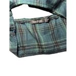 Boohoo womens Green Black Plaid Crop Top Sz 2 Photo 2