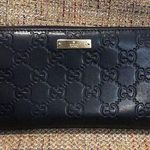 GUCCISSMA GG Embossed Black Leather Continental Full Zip Wallet Photo 0