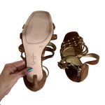 Jessica Simpson Oprina Brown Suede Studded Caged Ankle Dress Sandals Size 10 Photo 5