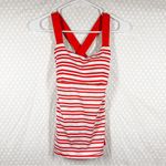 Lululemon  Red‎ White Striped Racerback Track And Train Tank Top Photo 1