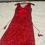 Red homecoming dress Size 4 Photo 3