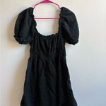 Aerie gauze style mini dress size medium in black Photo 2