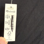 Madewell NWT  Cap Sleeve Scoop Neck Tee in Black XXS NR343 Photo 5