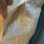 Nine West Elegant White/Gold Thread Circles Pattern Dress | Size 4P Photo 5