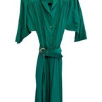 Vintage 90's Sandy Sandy green button‎ front dress 10 Photo 0