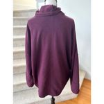 Athleta Cozy Karma Burgundy Fleece Lined Cowl Neck Pullover Sweatshirt Photo 2