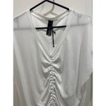 Bobi NWT  Los Angeles Essentials Ruched Front Top - White Sz XS Photo 1