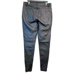 Calvin Klein Moto Women’s Skinny Pants Size 4 Black Mid Rise Faux Leather Goth Photo 1