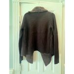 Neiman Marcus  Open Front Knit Cardigan Sweater Women M Faux Fur Hobbit Neutral Photo 2