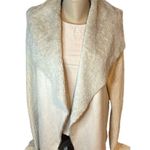 Market & Spruce Cream Knit Cardigan Sweater Draped Open Front Cozy Comfy Womens Photo 1
