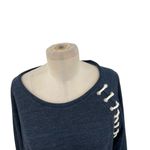 Generation Love  Sweatshirt Top Long‎ Sleeve Rope Lace-Up Navy Blue Size Medium Photo 1