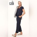 CAbi Genius Jumpsuit Womens Medium Navy Blue Casual Coastal Nautical Vacation Photo 7